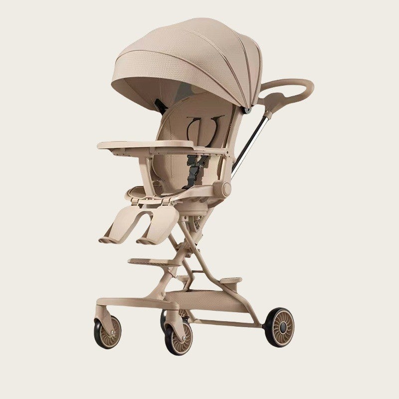 JIA SHUO Convenient Lightweight Folding Baby Stroller with High View and Reclining Seat - Upgraded One-Touch Rotating Folding - Image 1