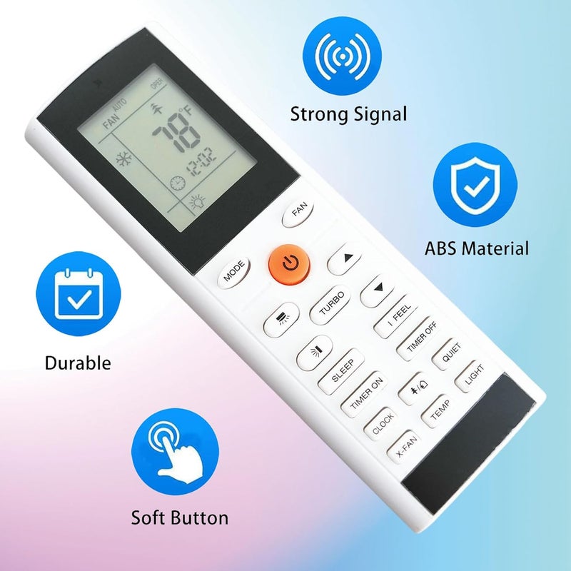 uehba YAC1FB Replacement AC Remote Control Compatible for Gree Trane Air Condtioner YACIFBI YACFB YAC1FB YACIFB6 YACIFBF - Image 4
