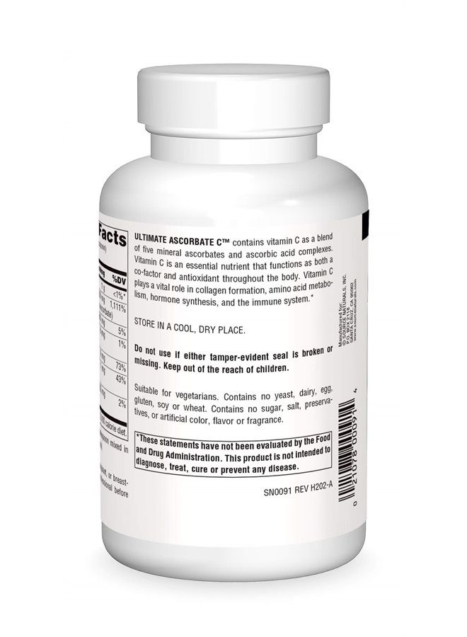 Source Naturals مسحوق أسكوربات سي النهائي - فيتامين سي - 1000 ملغ يدعم جهاز المناعة - 8 أونصات - Image 1