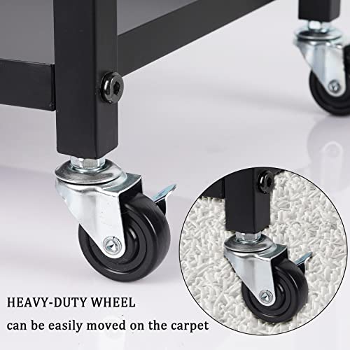 Cathyeen Blueprint Storage Rack Blueprint Holder Metal Blueprint Storage Cart with Wheels 12 Slots Roll File Holder for Home Office School to Storage Blueprint Poster Architectural (Black 12 Slots) - Image 5