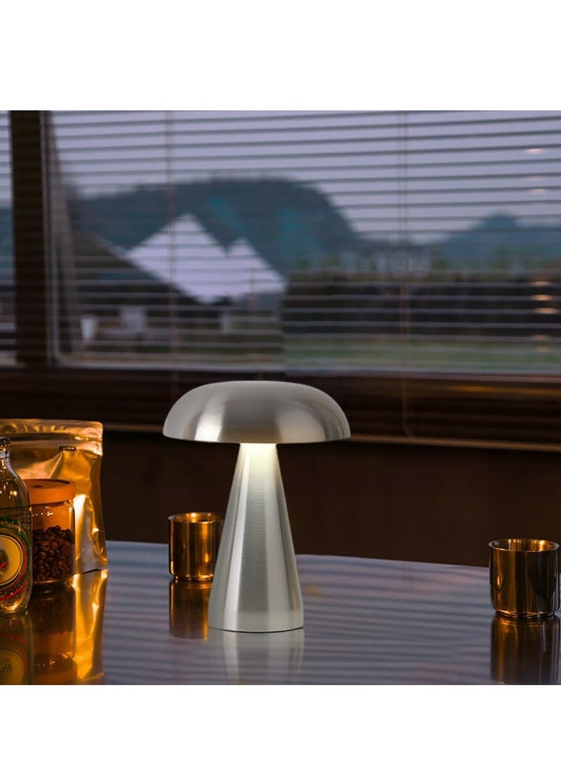 LED Cordless Table Lamp, Rechargeable Battery Touch 3 Level Brightness Night Light, for Bedroom Living Room Dorm Study Desk Lamp,Gold Silver Random - Image 3