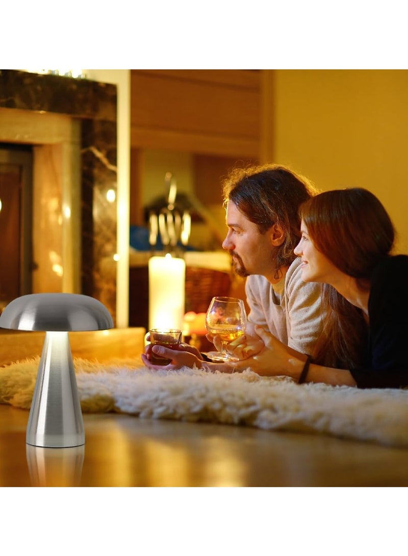 LED Cordless Table Lamp, Rechargeable Battery Touch 3 Level Brightness Night Light, for Bedroom Living Room Dorm Study Desk Lamp,Gold Silver Random - Image 2