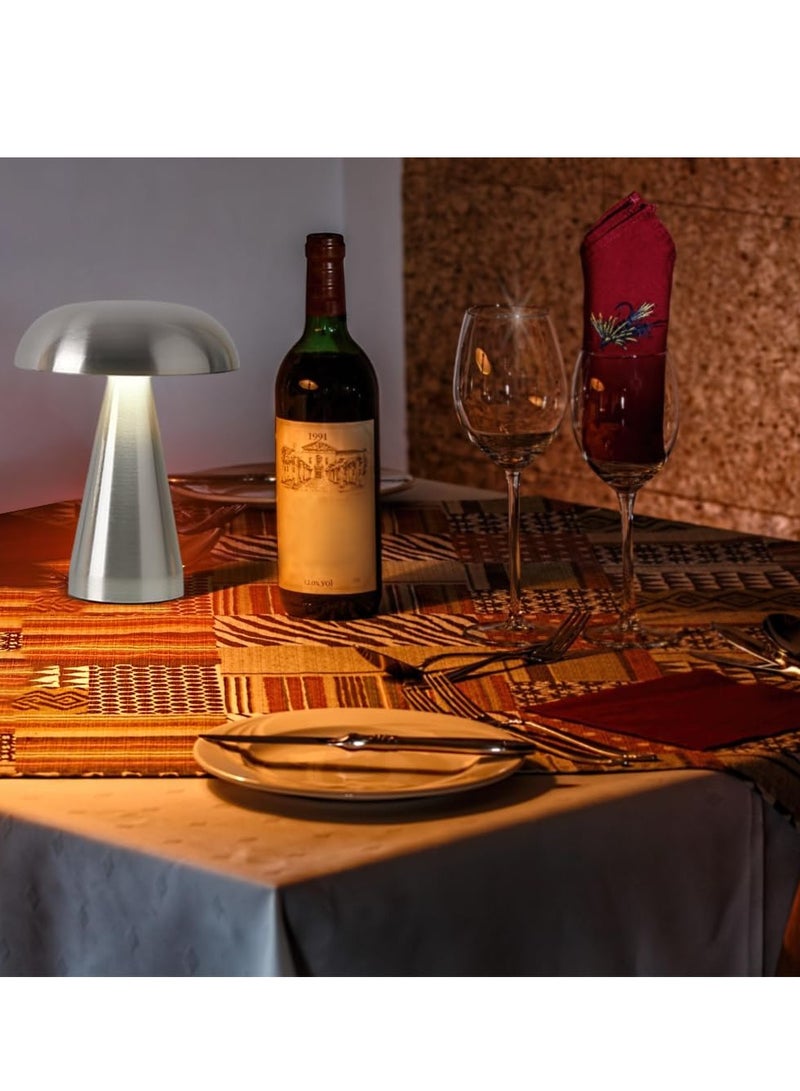 LED Cordless Table Lamp, Rechargeable Battery Touch 3 Level Brightness Night Light, for Bedroom Living Room Dorm Study Desk Lamp,Gold Silver Random - Image 5