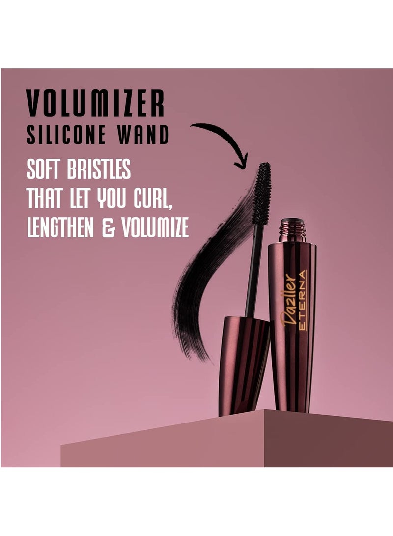 Dazller Eterna Black Eye Combo Mascara 15g Eyeliner 7.5g Matte Finish Water Proof Smudge Proof - Image 4