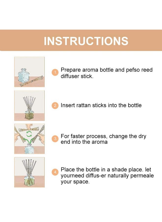 HOSSIAN HOSSIAN 100PCS Reed Diffuser Sticks-Natural Rattan Wood Sticks Reed diffusers-Reed Sticks-Replacement for Aroma Fragrance reeds for Essential Oil diffusers Refills (7"*3mm Primary Color)  - Image 4