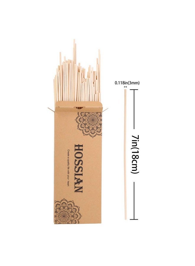 HOSSIAN HOSSIAN 100PCS Reed Diffuser Sticks-Natural Rattan Wood Sticks Reed diffusers-Reed Sticks-Replacement for Aroma Fragrance reeds for Essential Oil diffusers Refills (7"*3mm Primary Color)  - Image 2