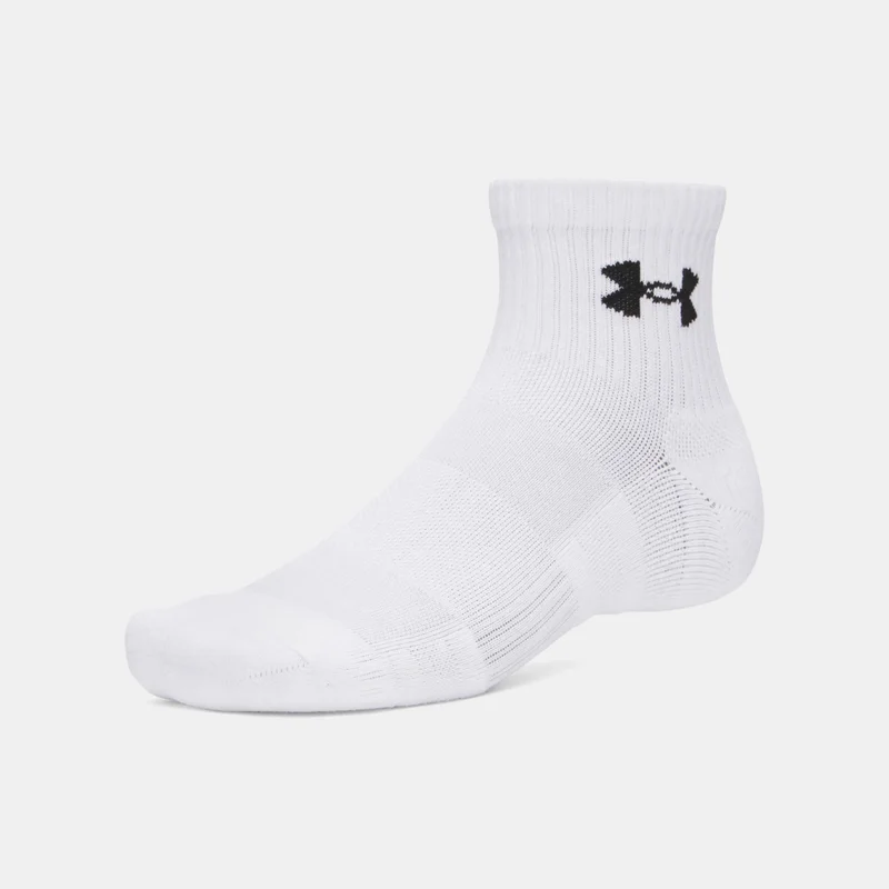 Under Armour White Performance Quarter Socks (3 Pairs)  | Best Price UAE