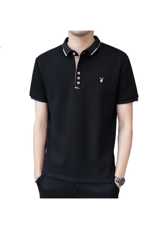 Playboy Men'S Short Sleeve T-Shirt Summer Men'S Polo Undershirt Half Sleeve Men'S Fashion Loose Lapel Top - Image 1