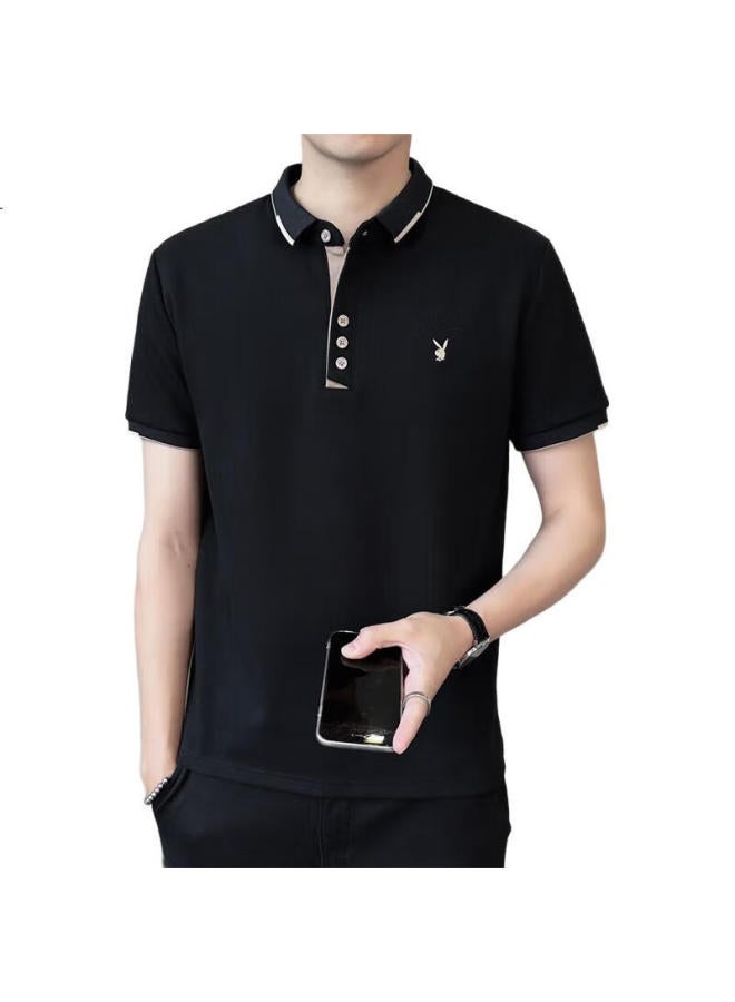 Playboy Men'S Short Sleeve T-Shirt Summer Men'S Polo Undershirt Half Sleeve Men'S Fashion Loose Lapel Top - Image 3