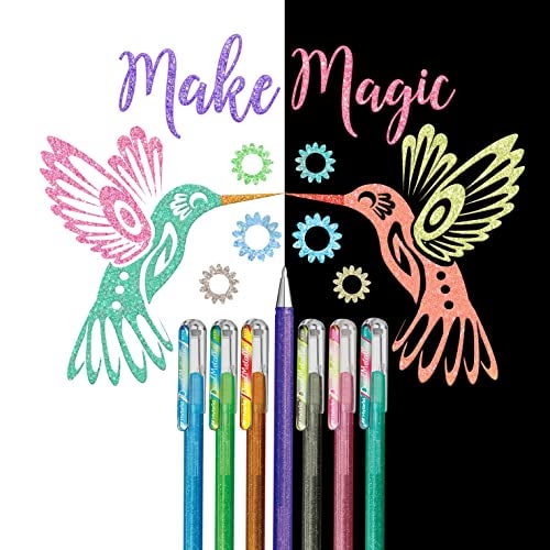 Pentel قلم رولر هجين مزدوج معدني سائل من بنتل YK110/8-M - عبوة من 8 أقلام بألوان معدنية لامعة 16 - Image 2