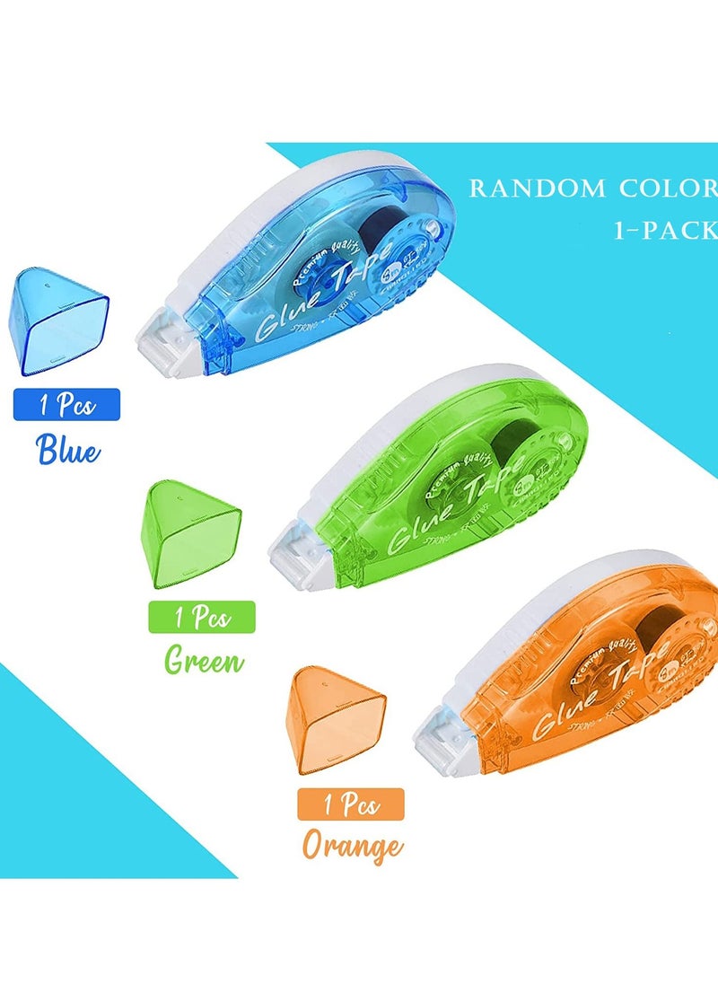 KASTWAVE - Double-Sided Adhesive Scrapbook Runner Tape RollerPermanent Adhesive Dots Roller Applicator Glue Roller Tapes - Great for Home, Office, Crafting Cards Paper 8MM*8MM 3pcs Random Color - Image 1