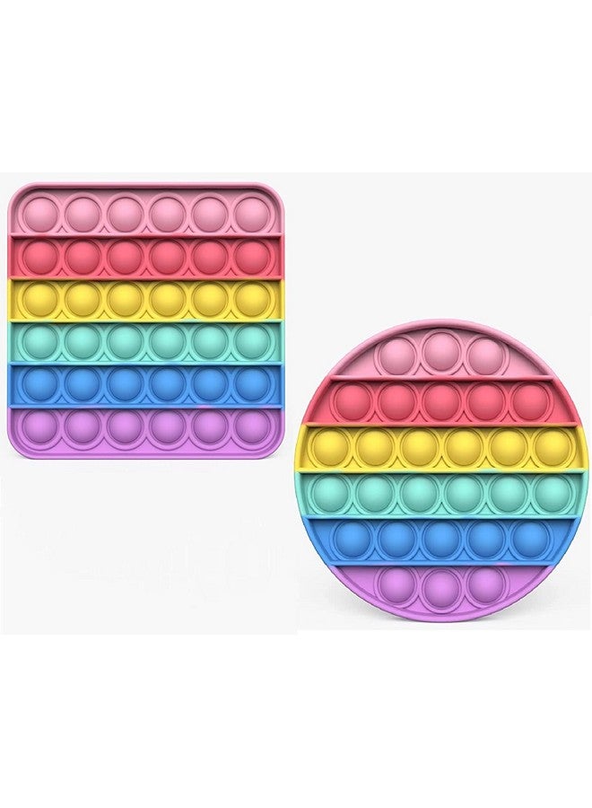FunBlast FunBlast Pop It Fidget Toy, Autism Special Needs Silicone Stress Reliever, Squeeze Sensory Toy - Pack of 2  - Image 1
