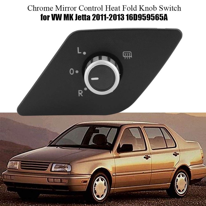 Aramox Side Mirror Control Switch for 2011 2013 Replacement Knob Compatible with OEM 5K4 959 857 5K4959857 Mirror Adjustment Heat Fold Switch - Image 2