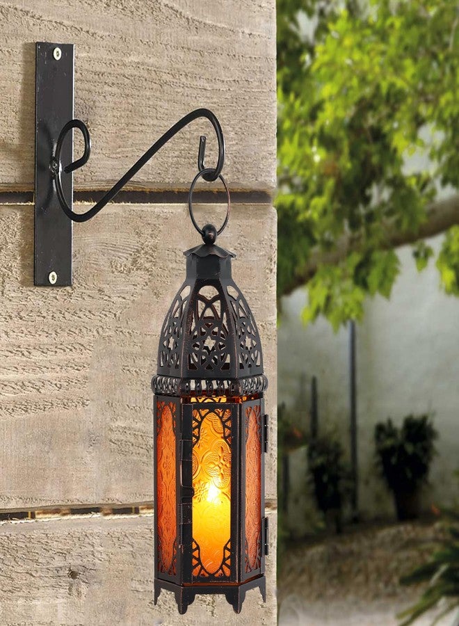 NEEDOMO Ramadan Decorations, 11'' Decorative Moroccan Lanterns For Indoor And Outdoor, Hanging Candle Lantern, Vintage Candle Holder, Decorative Metal Lanterns, Table, Patio, Balcony, - Image 4