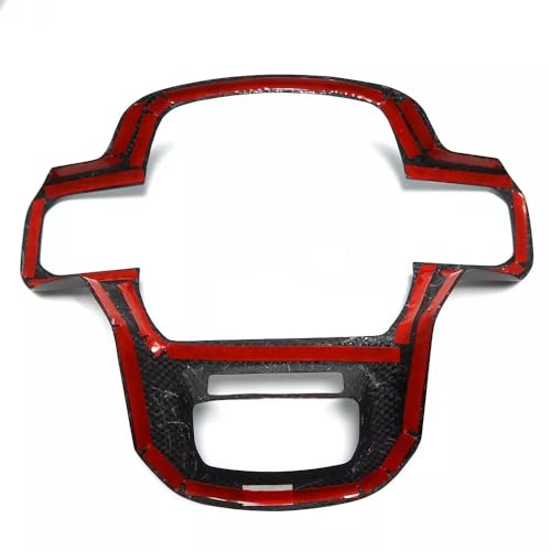 Jogon Real Carbon Fiber Steering Wheel Frame Cover Trim for F150 F-150 Raptor Limited Lariat XL Platinum Off-Road 2021 2022 2023 2024 Steering Bezel Decorative Sticker - Image 5