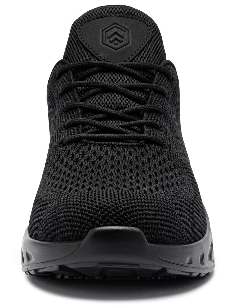 LARNMERN Slip Resistant Womens Slip On Shoes Work Non Slip Sneakers Walking Water Zapatillas Zapatos Trabajo Food Service Chef Kitchen(Black,7) - Image 5