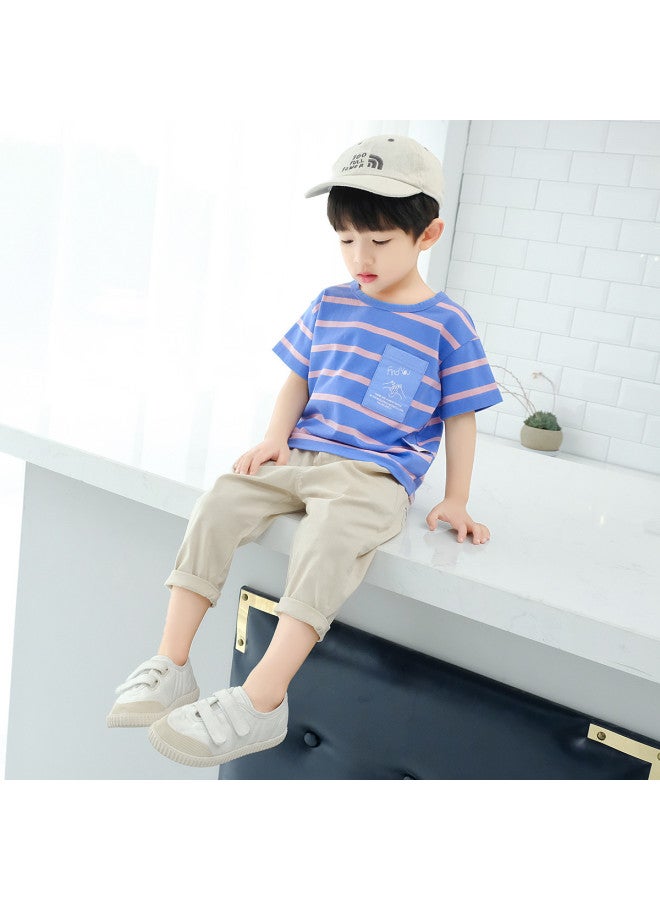 HOT Selling】boys' Sleeve T-shirt Summer Striped Cotton Tee For Kids, Toddlers, And Big Boys' Half Sleeve Shirt - Image 4