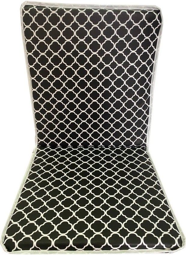 Nelson - Chair Cushion 1 Piece Lace Garden Cushion with Back (Black Roof) Washable - Image 1