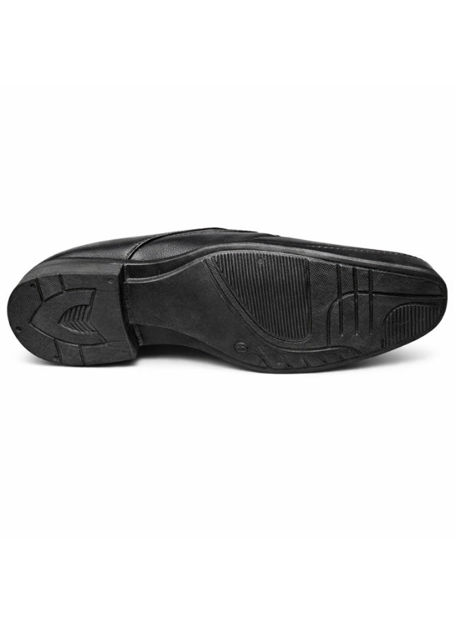 RNS Men Black Formal Leather Shoes, Business Footwear with Breathable Comfortable and Wear Resistant Design - Image 3