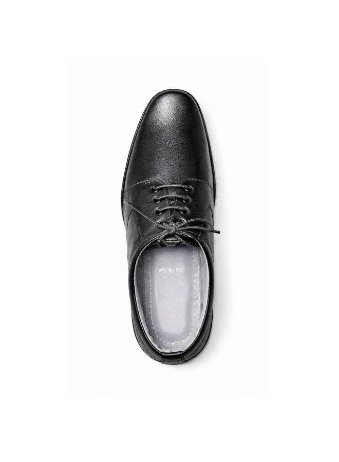 RNS Men Black Formal Leather Shoes, Business Footwear with Breathable Comfortable and Wear Resistant Design - Image 2