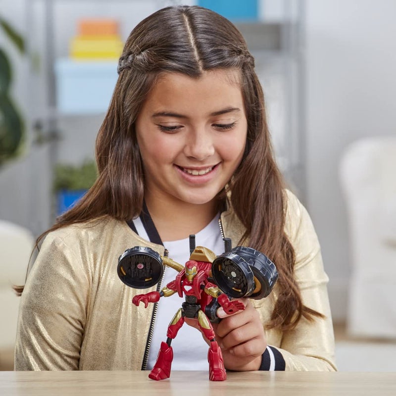 AVENGERS Marvel Bend And Flex, Flex Rider Iron Man Action Figure Toy, 6-Inch Flexible Figure And 2-In-1 Motorcycle For Kids Ages 6 And Up - Image 2