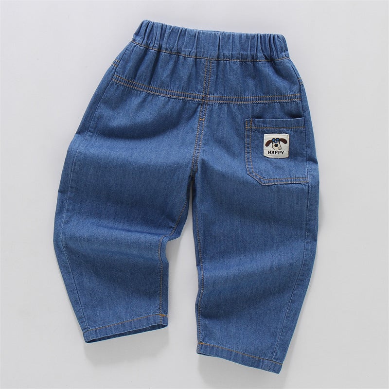 Summer Children'S Versatile Pants For Girls And Boys, Mosquito-Proof Breathable Embroidered Pants - Image 1