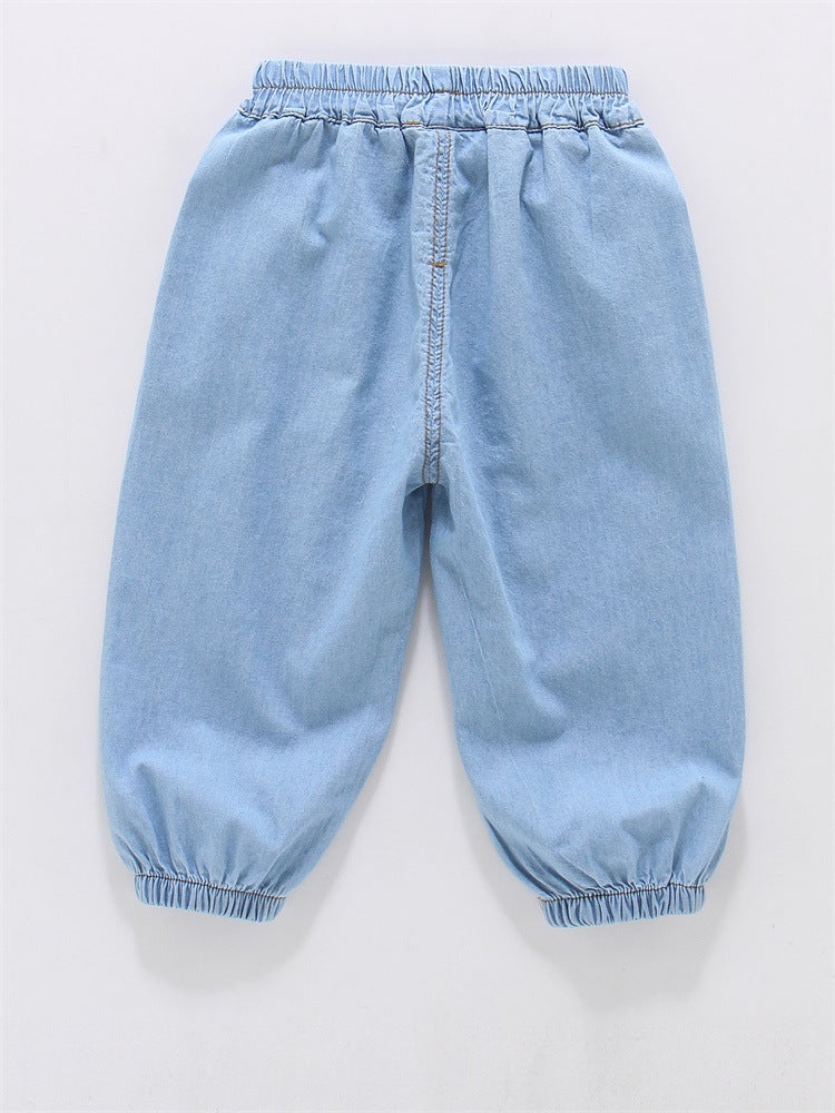 Summer Children'S Versatile Pants For Girls And Boys, Mosquito-Proof Breathable Embroidered Pants - Image 4