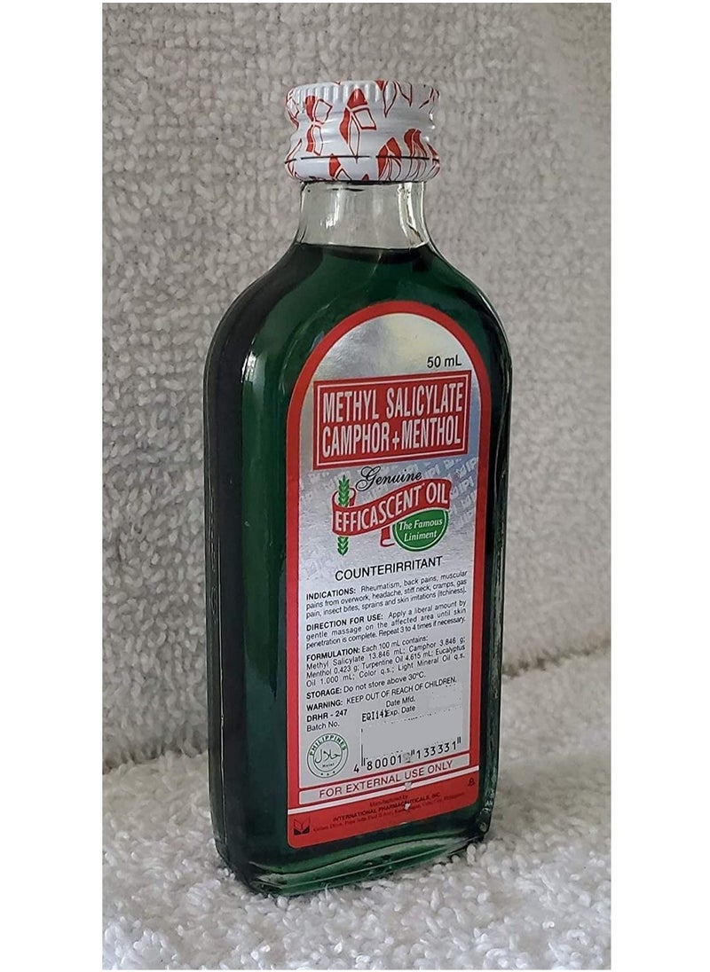 EFFICASCENT OIL - Methyl Salicylate Camphor And Menthol Oil 50ML - Image 1