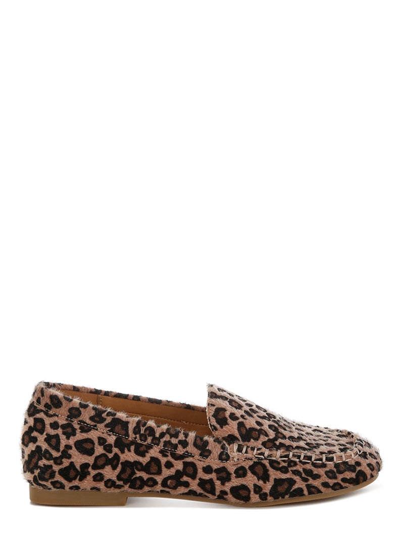 London Rag Leopard Print Flat Loafers in Leopard  - Image 1