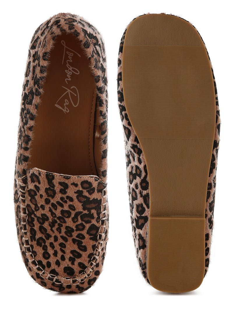 London Rag Leopard Print Flat Loafers in Leopard  - Image 4