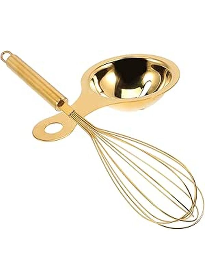 Manual Stainless Steel Egg Whisk with Ergonomic Handle and Egg Separator for Fast Mixing - Image 1