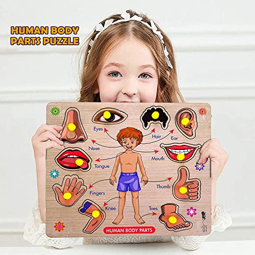 APPSTER 10pcs Wooden Jigsaw Puzzle Set for Kids | Animal, Fruit, Vegetable, Bird, Vehicle, Shape & Colour, Number, Monument of India, Body Part & Sea Animals | Educational Learning Toys for Toddlers - Image 5