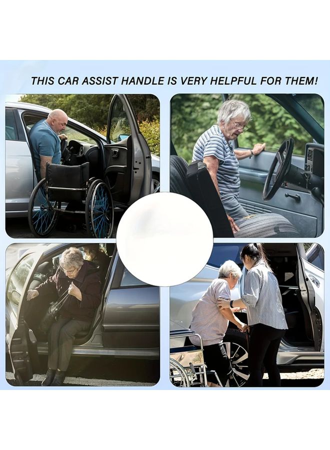 3 In 1 Car Door Handle Assist For Elderly Red Portable Vehicle Support Bar - Image 3