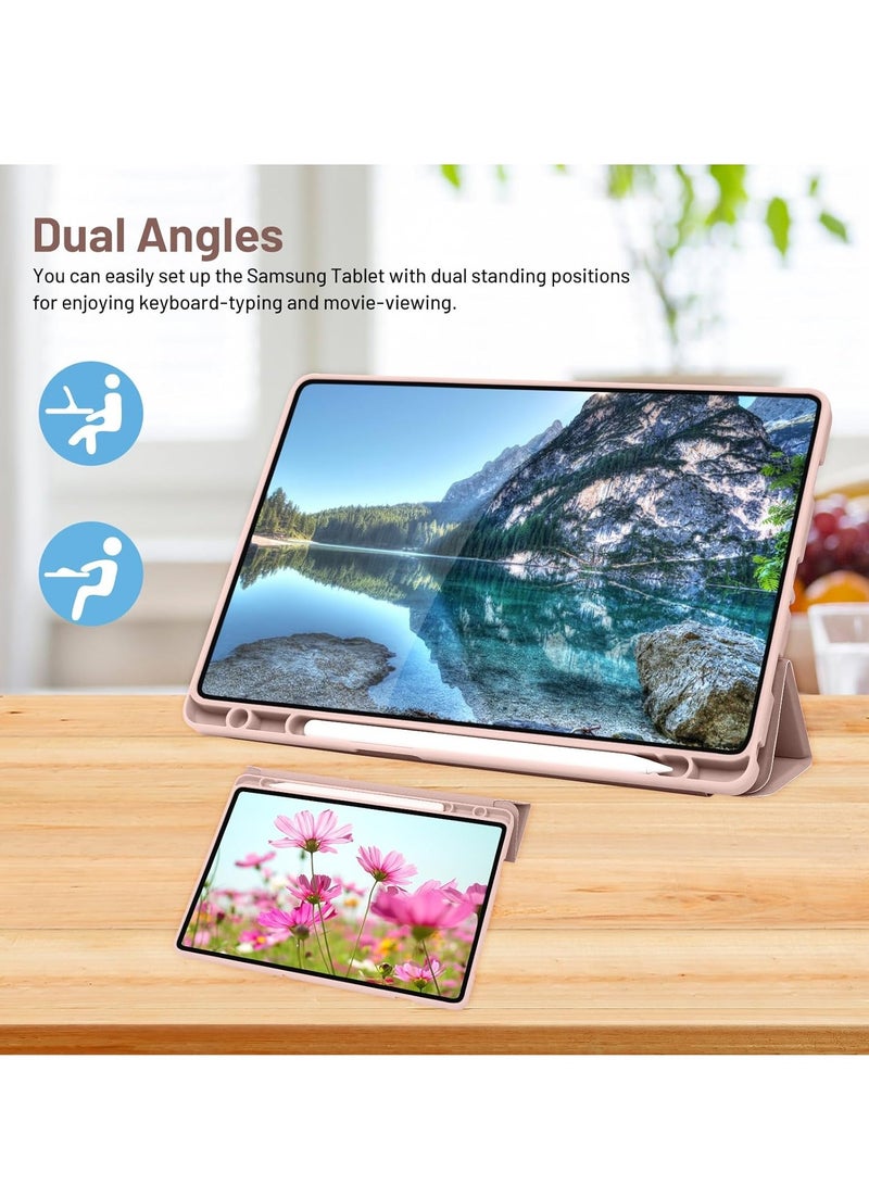 DUSALA Case for Samsung Galaxy Tab A9+ / A9 Plus 11 Inch 2023 – Thin Folio Stand Tablet Protective Case | Multi-Angle Viewing | Auto Wake/Sleep Function | Lightweight, Slim & Durable Design | Pink - Image 4