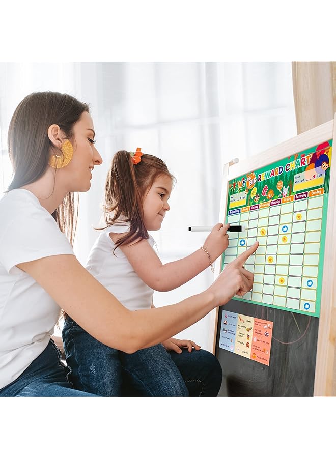 erorex 158 Pcs Chore Chart Behavior Chart Responsibility Chart Magnetic Reward Chart Star Dry Erase Reward Chart Toddler Chores Chart Daily Responsibility Board Chore Chart - Image 5