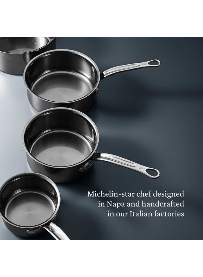 Hestan NanoBond Collection - Titanium Stainless Steel 2-Quart Sauce Pan with Lid - Toxin, PFAS, & Chemical Free Clean Cookware, Induction Cooktop Compatible - Image 4