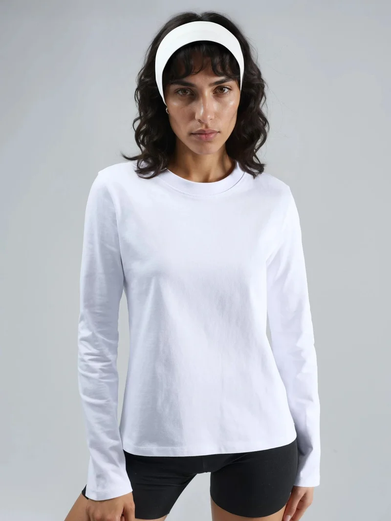 Busem BUSEM Long Sleeve Crew Neck Basic Blouse