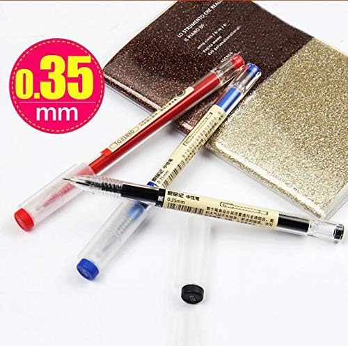 BEMLP Liquid Ink Rollerball Pens Rolling Ball Pens Quick-Drying Gel Ink Pen Extra Fine Point Pens 0.36mm Japanese Style Maker Pens for Office School Stationery Supply 12 Pieces (4 Black 4 Red 4 Blue) - Image 4