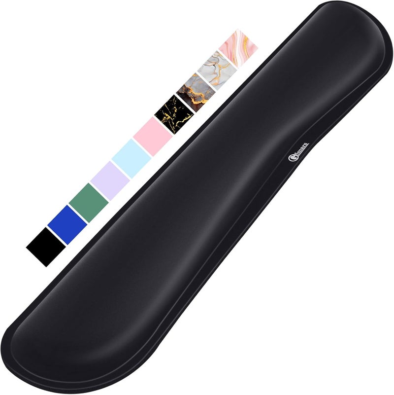 Gimars Keyboard Wrist Rest Pad with 63D High-Density Thicken Enlarge Memory Foam, Anti-Slip Rubber Base and Ergonomic Design for Office,Gaming, Computer, Laptop, Mac, Carpal Tunnel Pain Relief, Black - Image 1