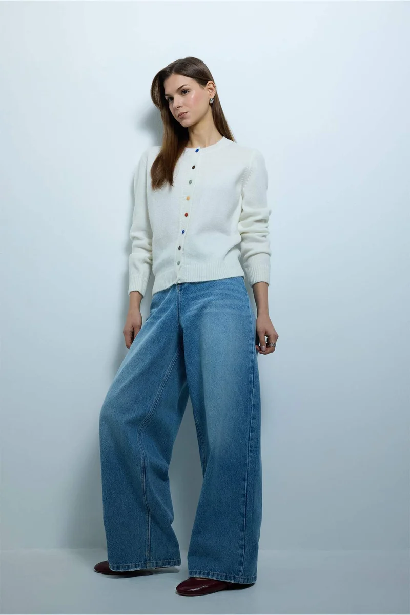 Defacto  Regular Hem Jeans for Women | Best Price UAE