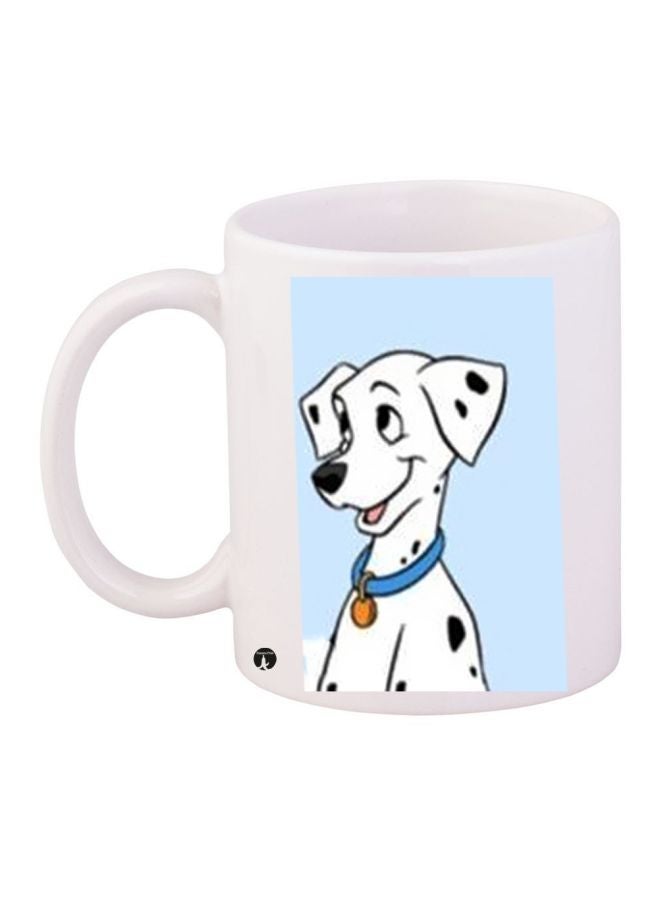 Dalmatian Printed Coffee Mug White/Blue/Black 11ounce