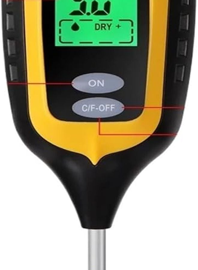 6 في 1 مجموعة اختبار التربة لتحليل درجة الحموضة والخصوبة وأشعة الشمس والرطوبة ودرجة الحرارة في الحديقة - Image 2