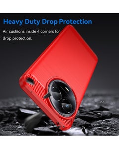 Zaboon For Realme C67 5G Brushed Texture Carbon Fiber TPU Phone Case(Red)  - Image 3