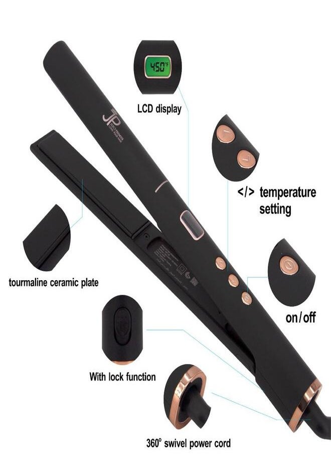JUICY PREMIER - JUICY PREMIER  2-in-1 straightener and curling iron | Ceramic Hair with Tourmaline and Negative Ions Technology | Adjustable Temperatures up to 450F | with Extra Heat Protection Glove - Image 1
