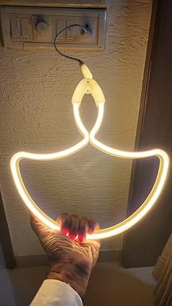 SEER Diwali Diya Light neon Deepak Light for Diwali Decoration Waterproof Warm White Electric Cord Plug Deepak foe Diwali Pooja mandir ghr Decoration Item - Image 3