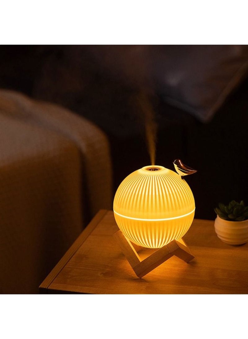 Yuwell Modern Lark Air Humidifier With 3 Light Mode LED Night Lamp For Bedroom Living Room Essential Oil Aroma Diffuser 330ML Capacity For Spa Home Yoga Office  - Image 4