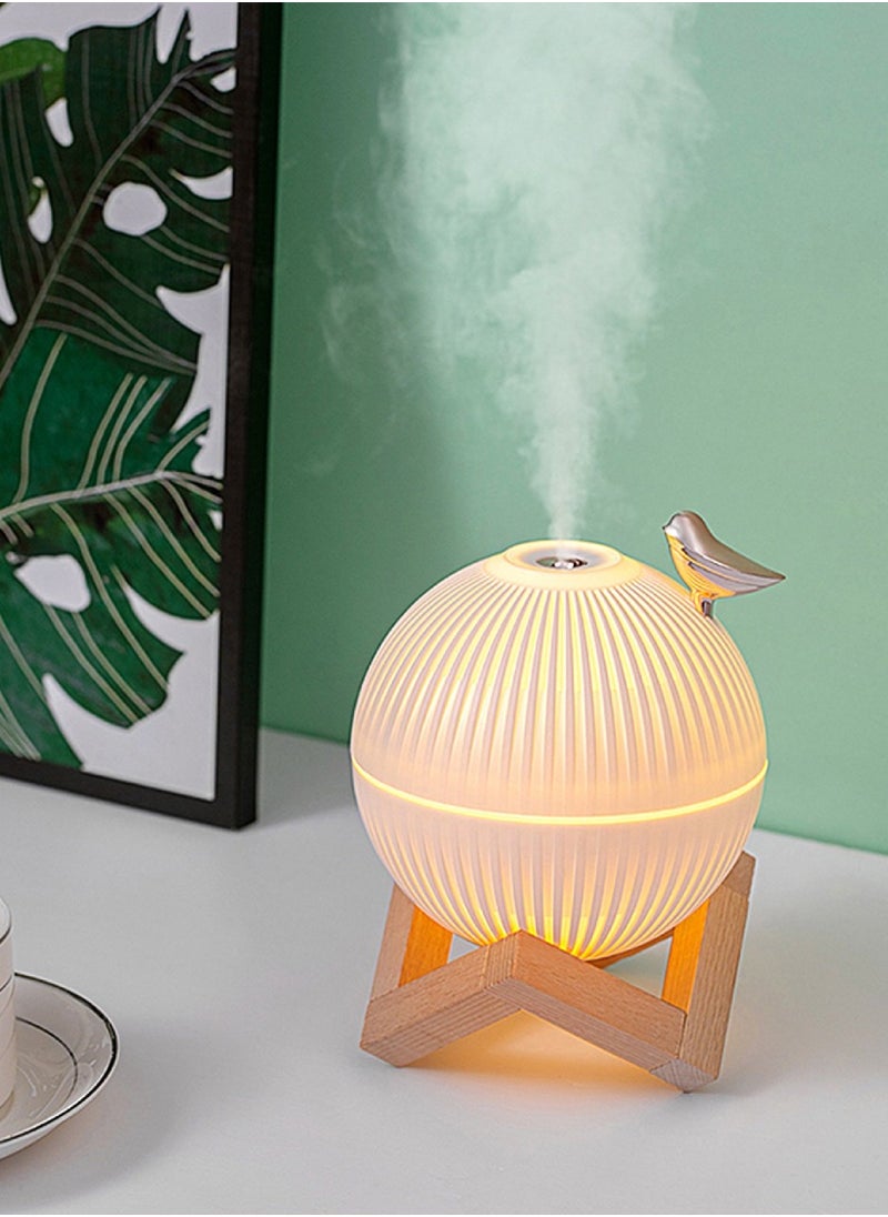 Yuwell Modern Lark Air Humidifier With 3 Light Mode LED Night Lamp For Bedroom Living Room Essential Oil Aroma Diffuser 330ML Capacity For Spa Home Yoga Office  - Image 1