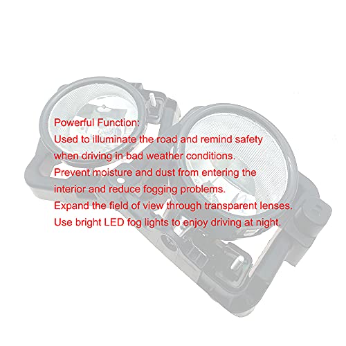 Merlibugo Fog Driving Light Lamp Front Left Right Driver Passenger Side Compatible with 2009 2010 Acura TSX Replace 33900TL0A01 33950TL0A01 04390-TL0-306 04395-TL0-306 - Image 3