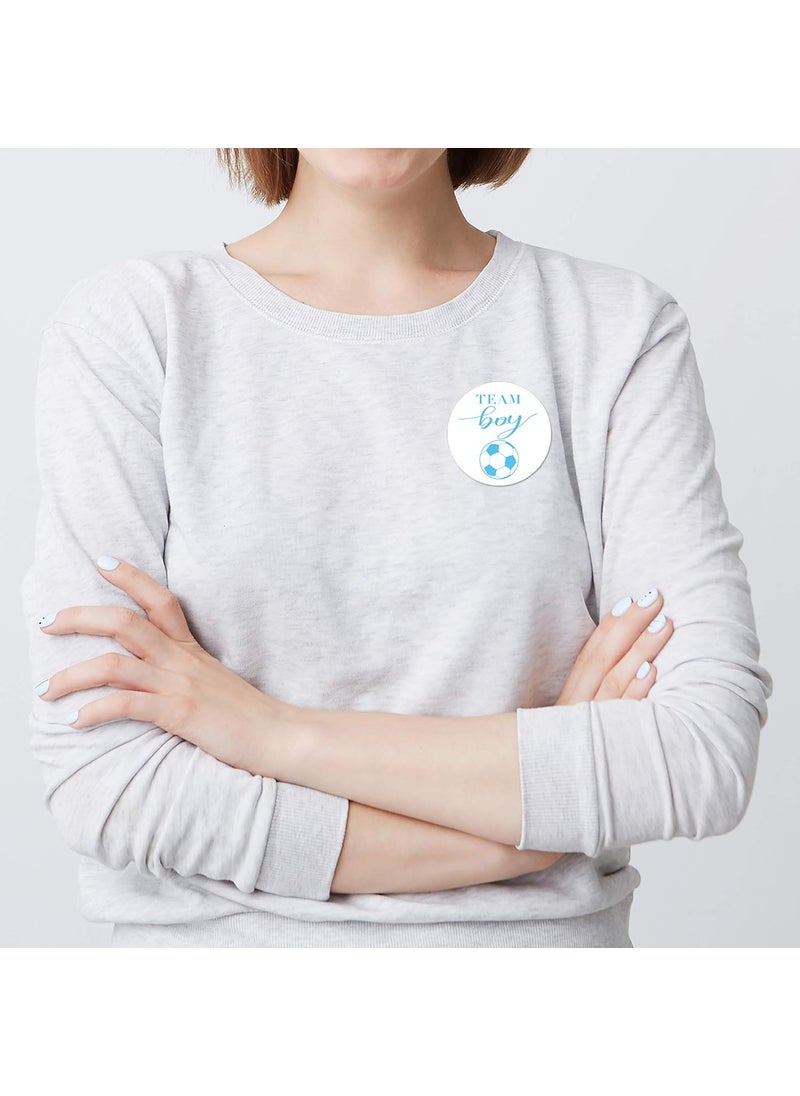 MAGJUCHE Soccer Gender Reveal Stickers 40 2 Inch Team Girl Team Boy Baby Shower Party Sticker Labels  - Image 3