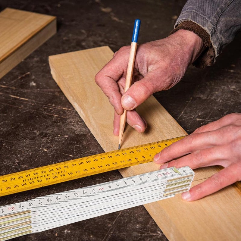 Precision Folding Ruler Plastic Woodworking Tool 12 Inch 300mm Measuring - Image 5